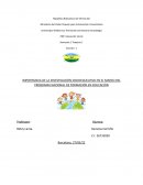 IMPORTANCIA DE LA INVESTIGACIÓN SOCIOEDUCATIVA EN EL MARCO DEL PROGRAMA NACIONAL DE FORMACIÓN EN EDUCACIÓN