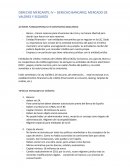 DERECHO MERCANTIL IV – DERECHO BANCARIO, MERCADO DE VALORES Y SEGUROS