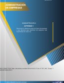 Actividad Administración de empresas y su importancia en el funcionamiento efectivo de las organizaciones en el mercado global