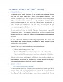 VALORACION DE ÁREAS NATURALES Y PAISAJES