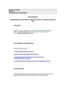 PROCEDIMIENTО PARA VERIFICACIÓN DE ACCESOS AL PERSONAL BASIS DE SAP