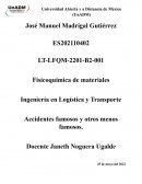 Clasificación de accidente famosos a menos famosos