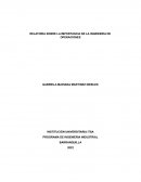 IMPORTANCIA DE LA INGENIERIA DE OPERACIONES