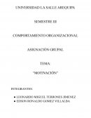 Comportamiento organizacional “MOTIVACIÓN”
