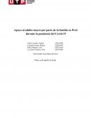 Apoyo al adulto mayor por parte de la familia en Perú durante la pandemia del Covid-19