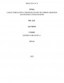 CARACTERIZACIÓN Y DIFERENCIACIÓN DE HIDROCARBUROS SATURADOS E INSATURADOS