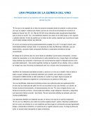 UNA PRUEBA DE LA QUÍMICA DEL VINO
