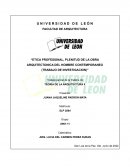 Etica profesional, plenitud de la obra arquitectonica del hombre contemporaneo