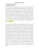 Modelo de planteamiento del problema de investigación