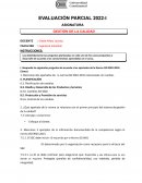 EVALUACIÓN PARCIAL DE GESTIÓN DE LA CALIDAD