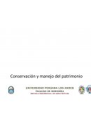 CONCERVACIÓN Y MANEJO DE PATRIMONIO