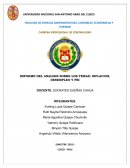 INFORME DEL ANALISIS SOBRE LOS TEMAS: INFLACION, DESEMPLEO Y PBI