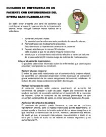 CUIDADOS DE ENFERMERIA EN UN PACIENTE CON ENFERMERDAES DEL SITEMA CARDIOVASCULAR HTA. Página 1