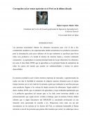 Corrupción en las ventas agrícolas en el Perú en la última década