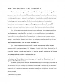 PROBLEMATICA AVANCE TECNOLOGICO DE MOLIENDA. Página 1