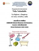 La higiene y limpieza en casa, escuela y aula Jardín de Niños