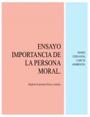 IMPORTANCIA DE LA PERSONA MORAL