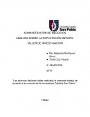 ANÁLISIS SOBRE LA EXPLOTACIÓN INFANTIL TALLER DE INVESTIGACIÓN