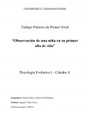 Observación de una niña en su primer año de vida