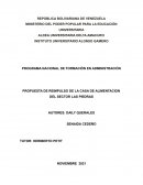 PROPUESTA DE REIMPULSO DE LA CASA DE ALIMENTACION DEL SECTOR LAS PIEDRAS