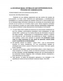 LA SOCIEDAD MASA: ESTIMULOS QUE INTERVIENEN EN EL PROCESO DE COMUNICACIÓN