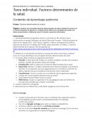 Ensayo. Factores determinantes de la salud