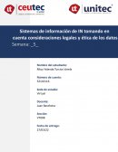 Sistema de información de inteligencia de negocios tomando en cuenta consideraciones legales y ética de los datos