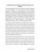 EL APRENDIZAJE SIGNIFICATIVO EN LOS AMBIENTES DE EDUCACION SUPERIOR