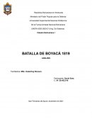 BATALLA DE BOYACÁ 1819 ANÁLISIS
