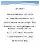 INFORME ECUACIÓN CASA DE CHOCOLATE