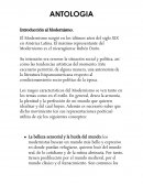 ANTOLOGIA DEL MODERNISMO LITERARIO