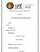 Finanzas PLANIFIACIÓN ESTRÁTEGICA