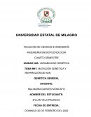 MUTACIÓN GENÉTICA Y REPARACIÓN DE ADN.