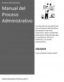 Proceso Administrativo Manual del Proceso Administrativo