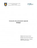 Evolucion de la educacion especial