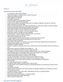 Resumen de EL ERROR