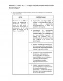 Tarea N° 2: “Trabajo individual sobre formulación de estrategias”