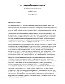 “UN LIBRO MÁS POR COLOMBIA”. Página 1