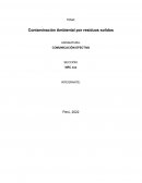 Contaminación Ambiental por residuos solidos