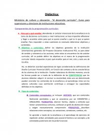 Didáctica .Componentes de la programación curricular. Página 1