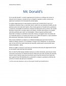 Caso Mc Donald’s la cultura organizacional