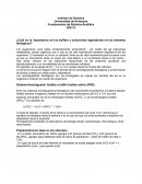 Cuál es la importancia de los buffers o soluciones reguladoras en los sistemas biologicos?