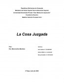 Derecho Procesal Civil I La Cosa Juzgada