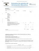 Encuesta de opinión sobre Orientación Educativa
