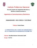La importancia del curso de humanidades I en la formación de ingenieros en ESIME-IPN