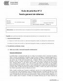 Guía de práctica N° 2 Teoría general de sistemas
