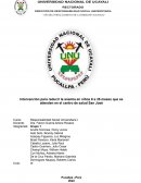 Intervención para reducir la anemia en niños 6 a 35 meses que se atienden en el centro de salud San José