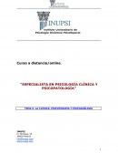 LA CLÍNICA. PSICOTERAPIA Y PSICOANÁLISIS