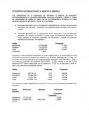 ESTADÍSTICAS OPERACIÓN DE ALIMENTOS & BEBIDAS