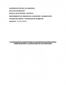 CLASIFICACIÓN DE QUESOS SEGÚN SU CONTENIDO DE MATERIA GRASA SOBRE BASE SECA Y CLASIFICACIÓN DE LAS HORTALIZAS